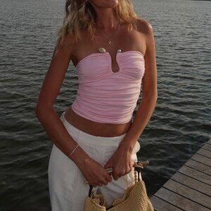 Women's Pink Crop-top